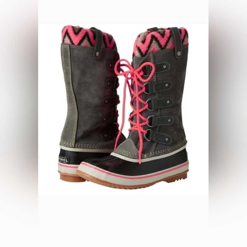 Sorel Pink and Gray Winter Boots